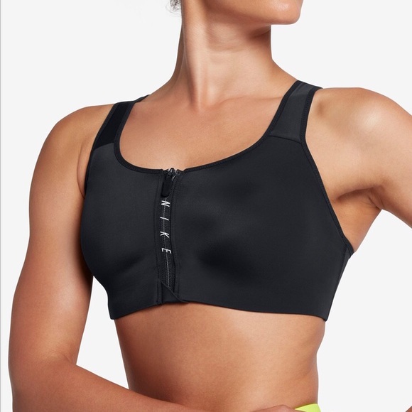 nike pro zip bra